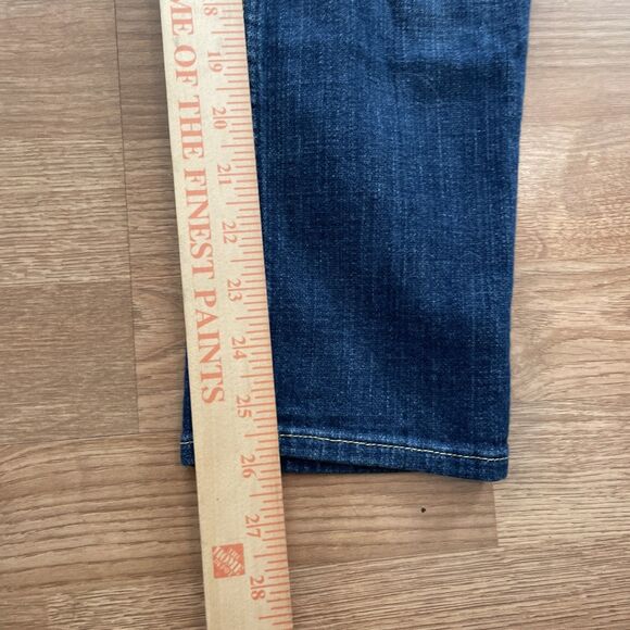 7 FOR ALL MAN KIND Josefina Skinny Boyfriend Dark Blue Wash Denim Jeans Size 25 - Picture 11 of 11